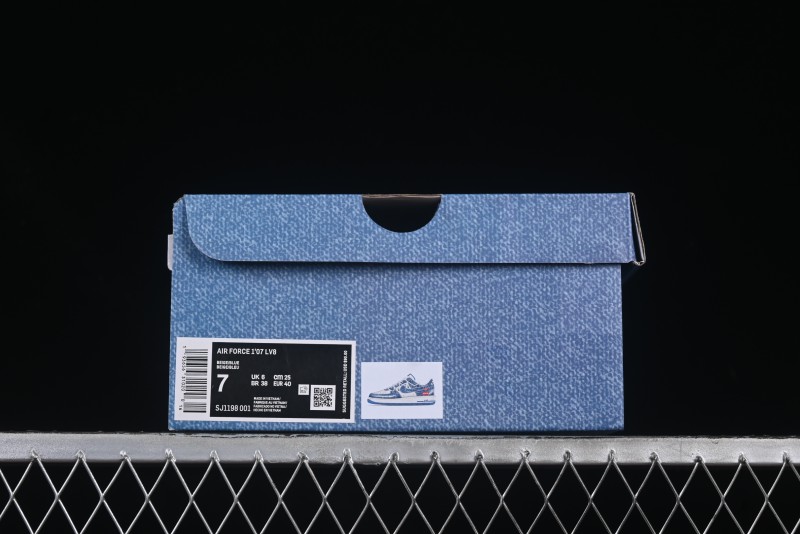 Nike Air Force 1 '07 Low Levi's Denim Patchwork Lace-Up Casual Sneakers - SJ1198-001