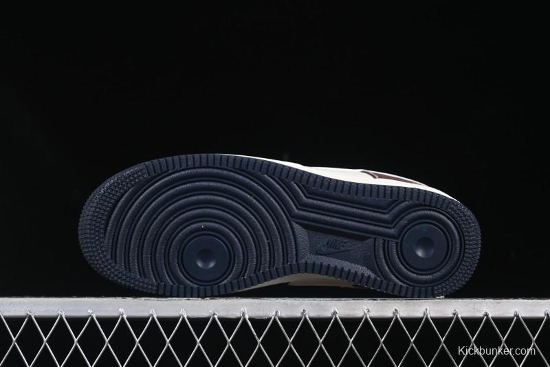 Nike Air Force 1 '07 Low Stussy Collaboration White Blue Chocolate Low-Top Casual Sneakers - KK1988-061