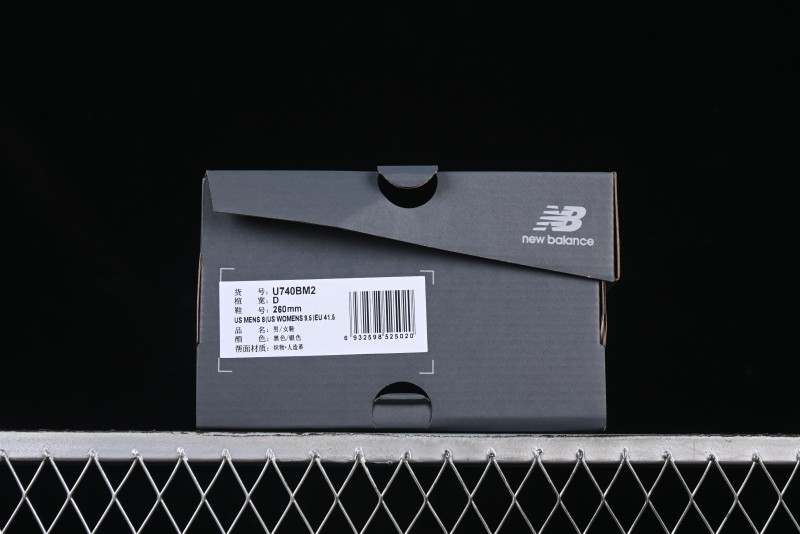 New Balance 740 Black and Silver Retro Running Sneakers for Men
