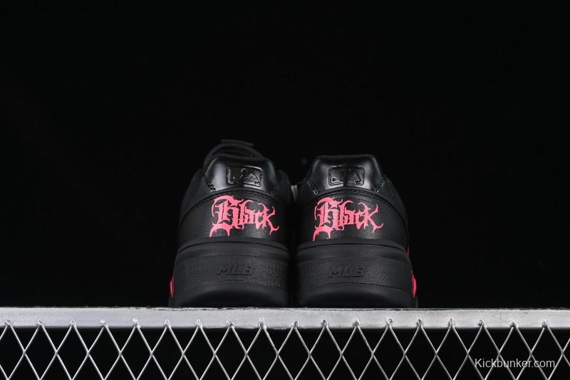 New York Yankees MLB Chunky Liner Custom Platform Sneakers in Neon Pink - 3ASXCA12N50WHS