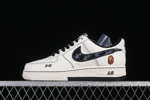 Nike Air Force 1 '07 Low Bape Collaboration Dual Camo Print Casual Sneakers - XS1958-523