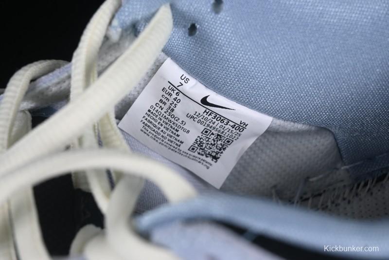 Nike SB Dunk Low Aluminum Skateboarding Shoes with Black Blue White Swoosh - HF3063-400