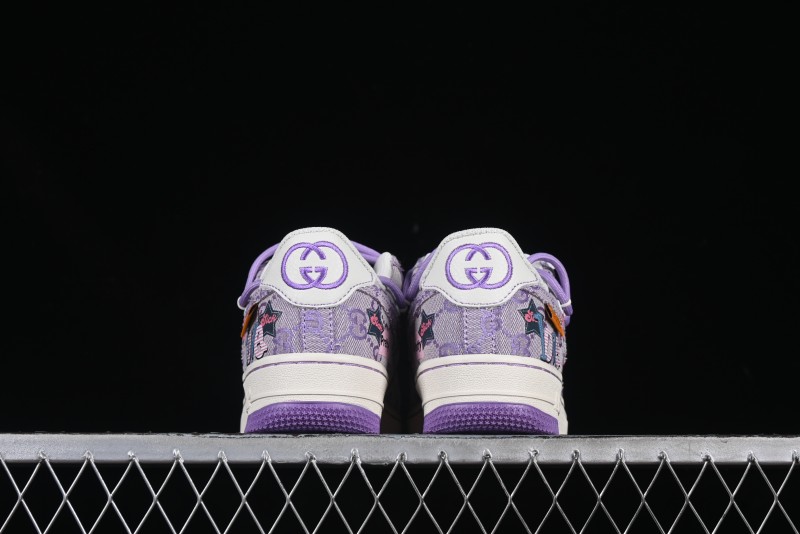 Nike Air Force 1'07 Low "Purple Star" Custom Casual Sneakers - BD7700-220