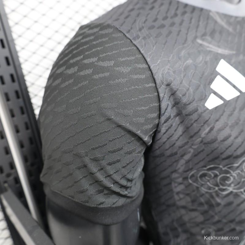 Player Version 25/26 Real Madrid Black with Dragon Design Jersey