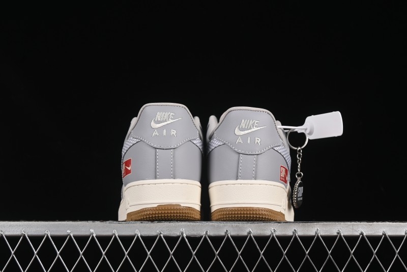 Nike Air Force 1 '07 Low Supreme Collaboration Light Grey Gum Casual Sneakers - KK1988-075