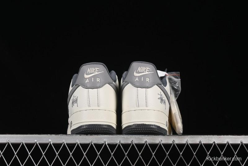 Nike Air Force 1'07 Low Stussy Collaboration Woven Fabric Low-Top Casual Sneakers - BZ6808-101