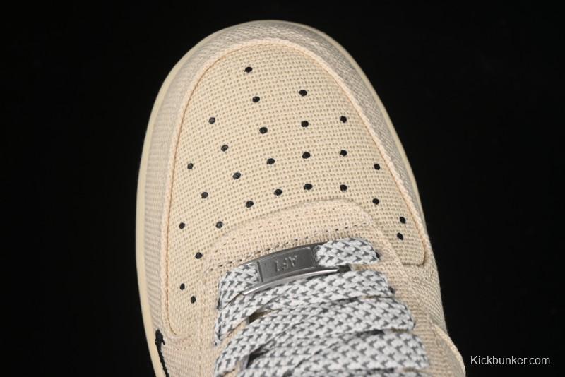Nike Air Force 1 '07 Low Stussy Collaboration Hemp Low-Top Casual Sneakers - XX3168-153