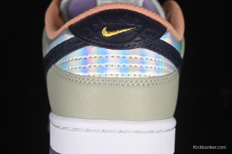 Nike Dunk Low Floral Swoosh Floral Theme Low-Top Casual Sneakers - HV5750-133