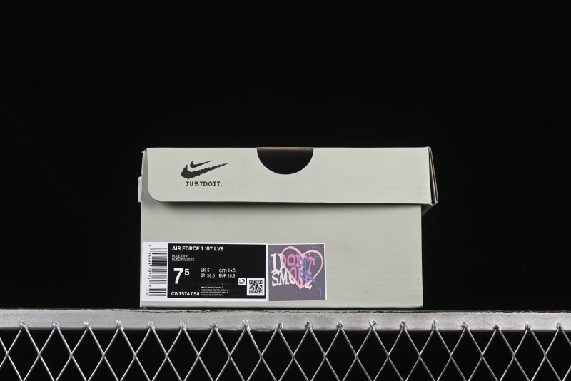 Nike Air Force 1'07 Low Pink and Blue Love Limited Edition Casual Sneakers - CW1574-058