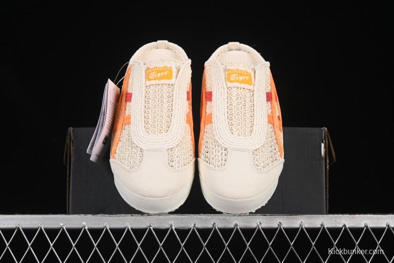 Onitsuka Tiger Mexico 66 Sabot Slip-On Sneakers with Breathable Mesh Upper - 1183A707-106