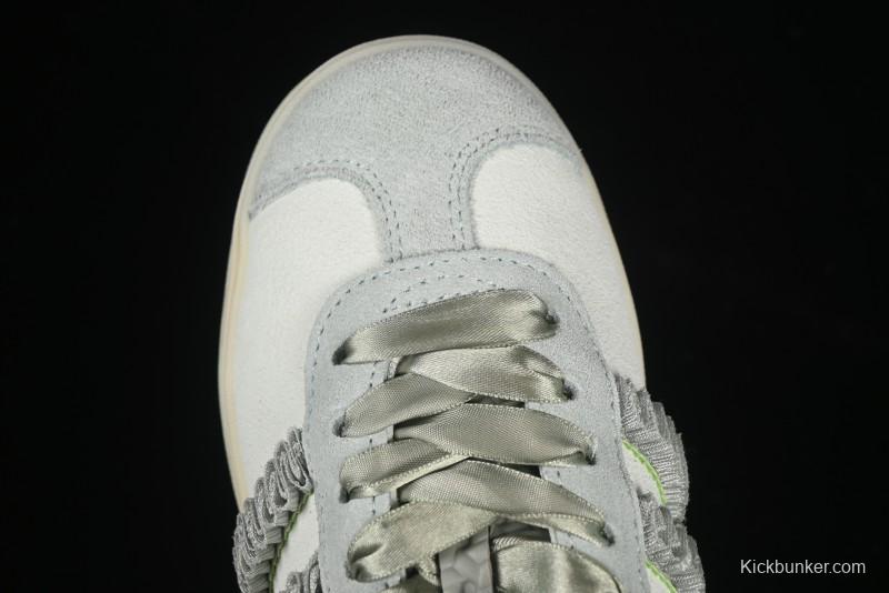 Adidas Originals Gazelle Bold JR8373 Collaboration Low-Top Sneakers with Thick Sole for Slip Resistance and Durability - JR8373