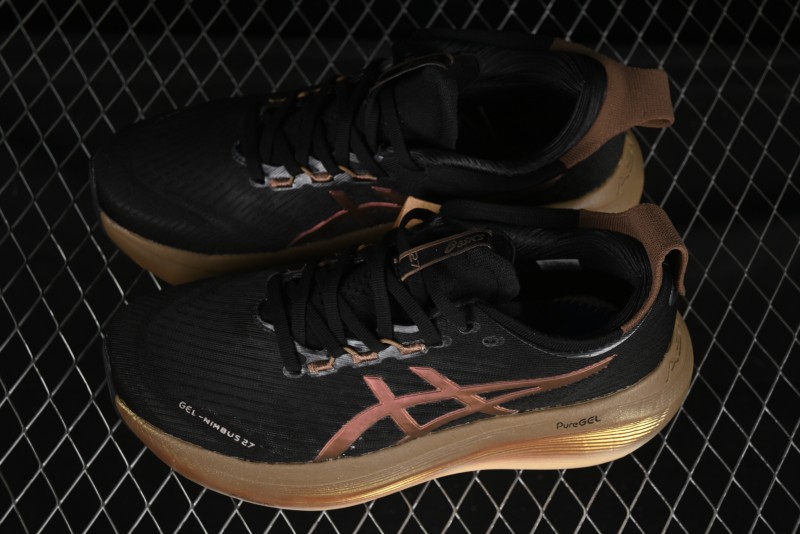 Asics Gel-Nimbus 27 Retro Breathable Casual Shoes Cushioned Durable Running Shoes for Men - 1011C095-001