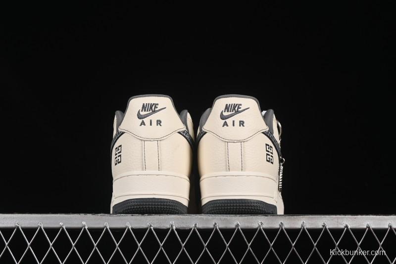 Nike Air Force 1 '07 Low Givenchy Collaboration Pattern Beige Grey Casual Sneakers - DF0188-057