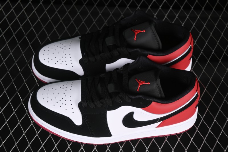 Nike Air Jordan 1 Low "White Black Gym Red" Retro Casual Sneakers - IB8971-106