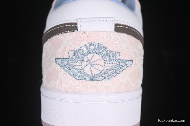 Nike Air Jordan 1 Low AJ1 Carving Pink Low-Top Casual Lifestyle Sneakers - IB8859-101