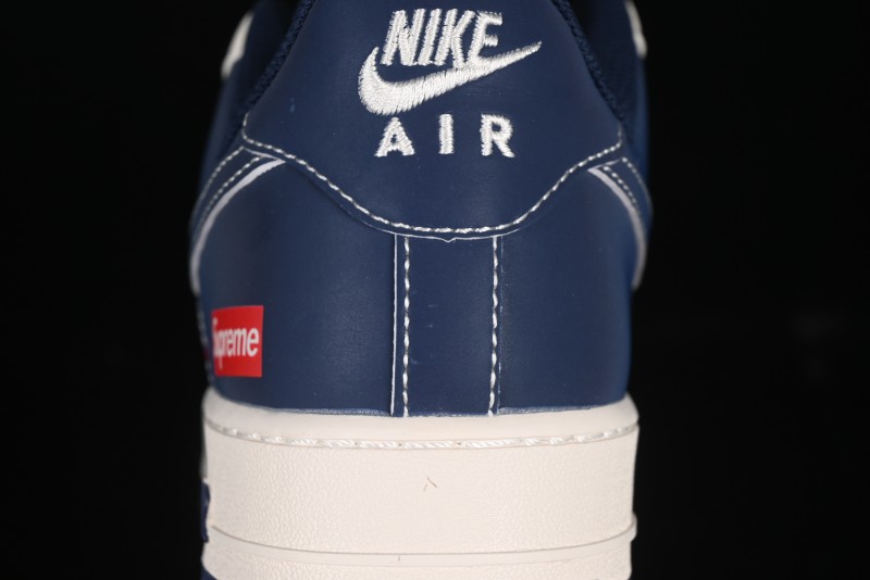 Nike Air Force 1 '07 Low Supreme Collaboration Grey Blue Casual Sneakers - HH7518-054