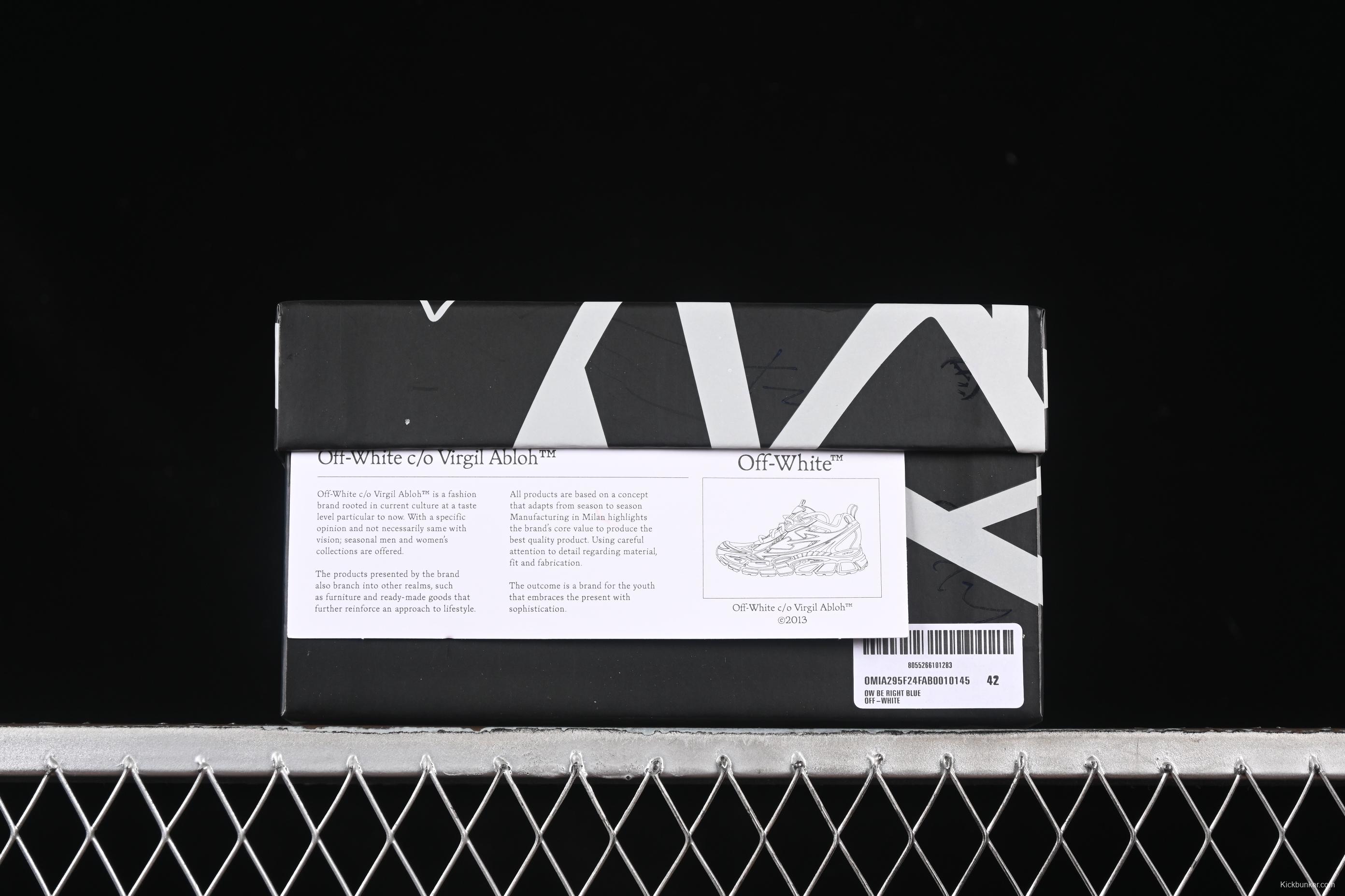 Off-White Be Right Low-Top Lifestyle Sneakers in White Blue - X.E5