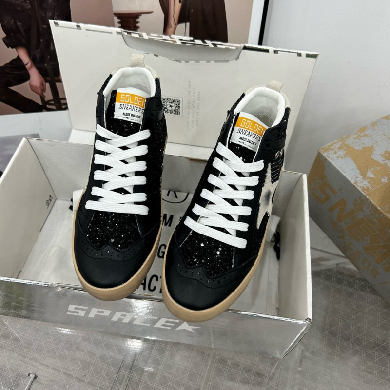 2024 Unisex GGDB Black White Suede High-top Sneakers MJ00300