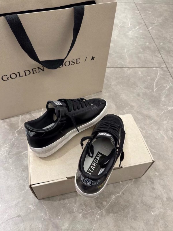 2024 Unisex GGDB Black Mesh Leather Sneakers MJ00260