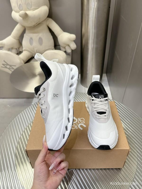 2025 Women Loewe White Black Leather Sneakers