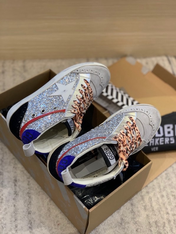 2024 Unisex GGDB Silver White Red Blue Leather Suede Sneakers MJ00300