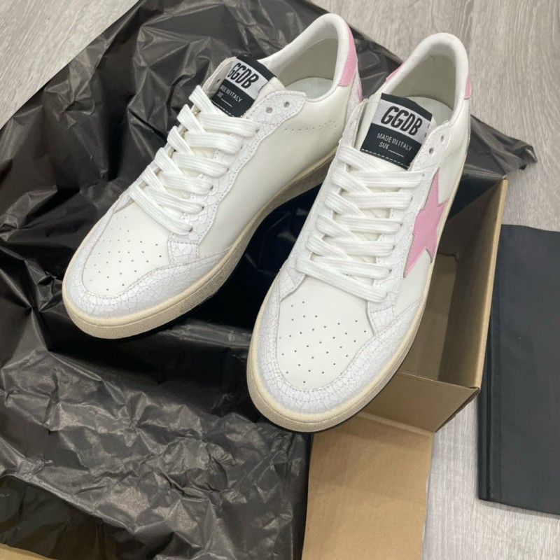 2024 Unisex GGDB White Pink Leather Sneakers MJ00260