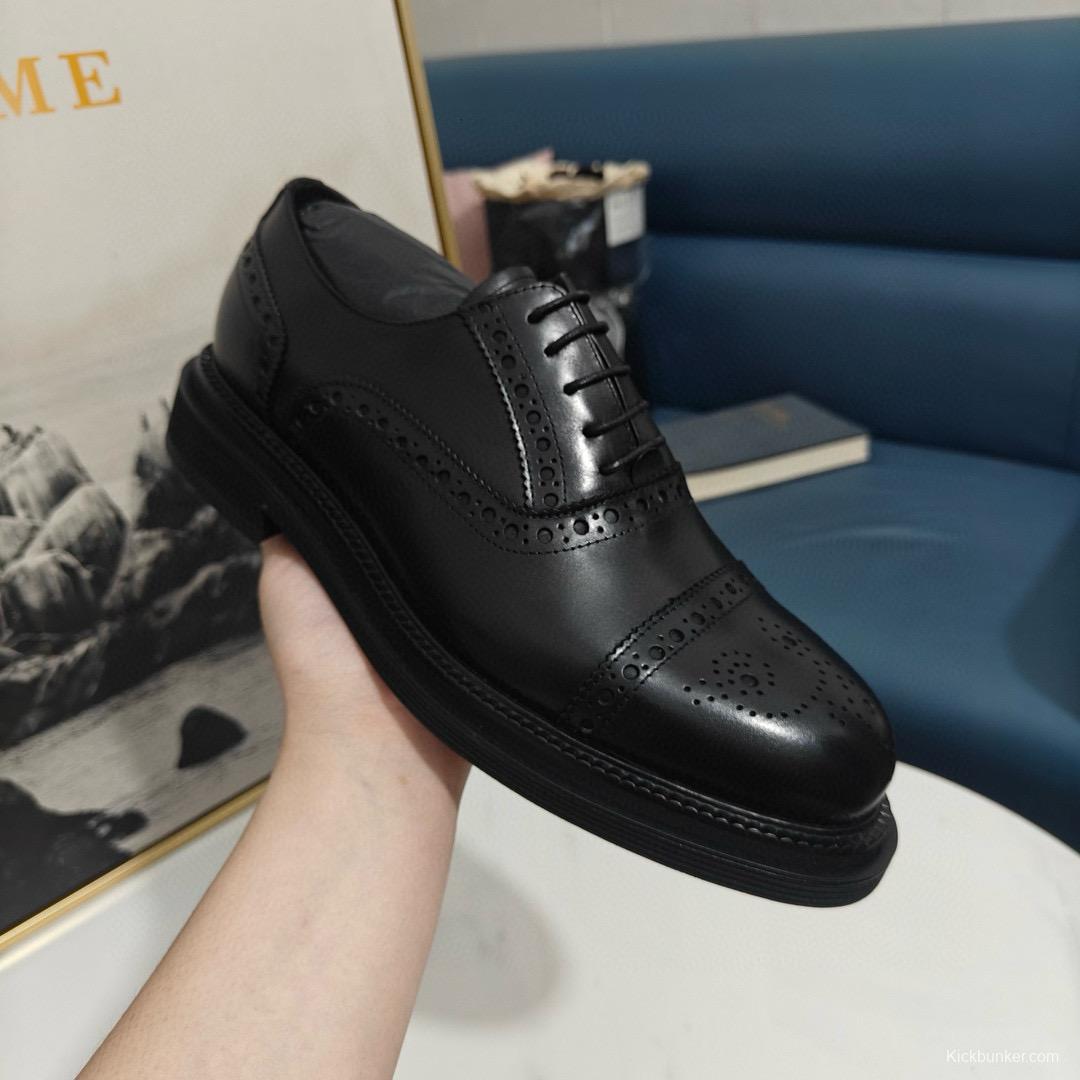 2024 Men Dolce & Gabbana Black Leather Derby