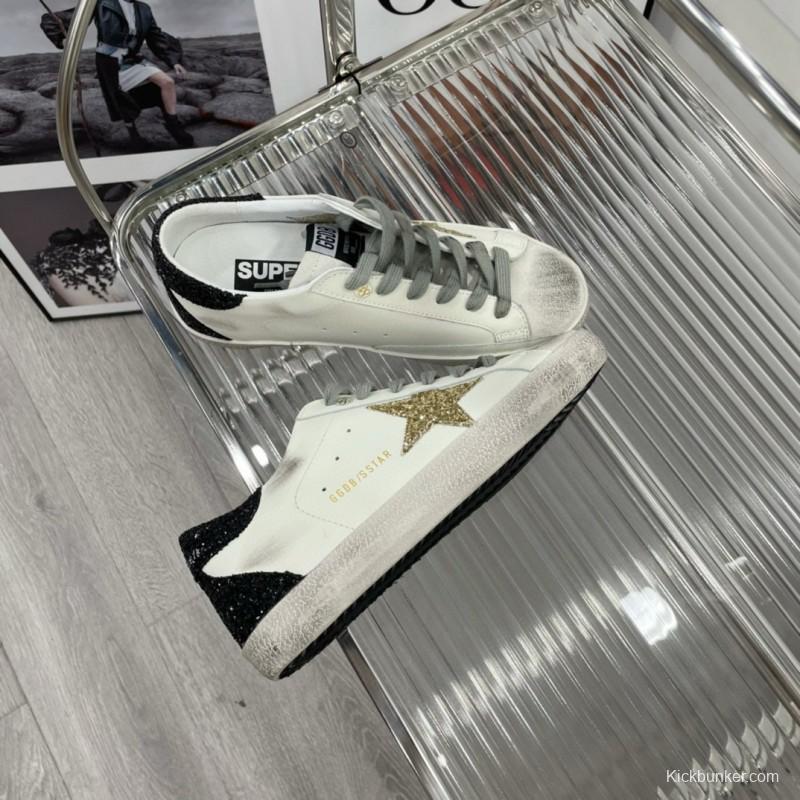 2025 Women GGDB White Black Gold Leather Suede Sneakers