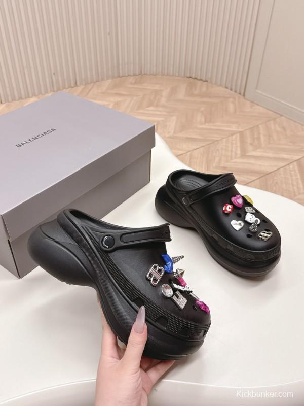 2025 Women Balenciaga Black EVA Clogs LY00330