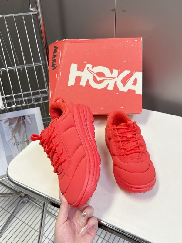2025 Women Marni Red Fabric Sneakers