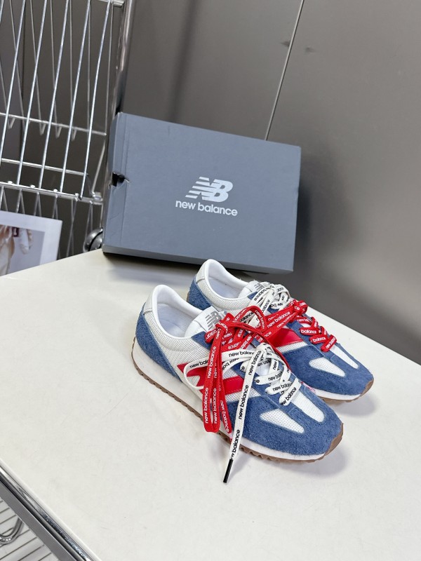 2025 Women New Balance Blue White Suede Mesh Retro Running Shoes