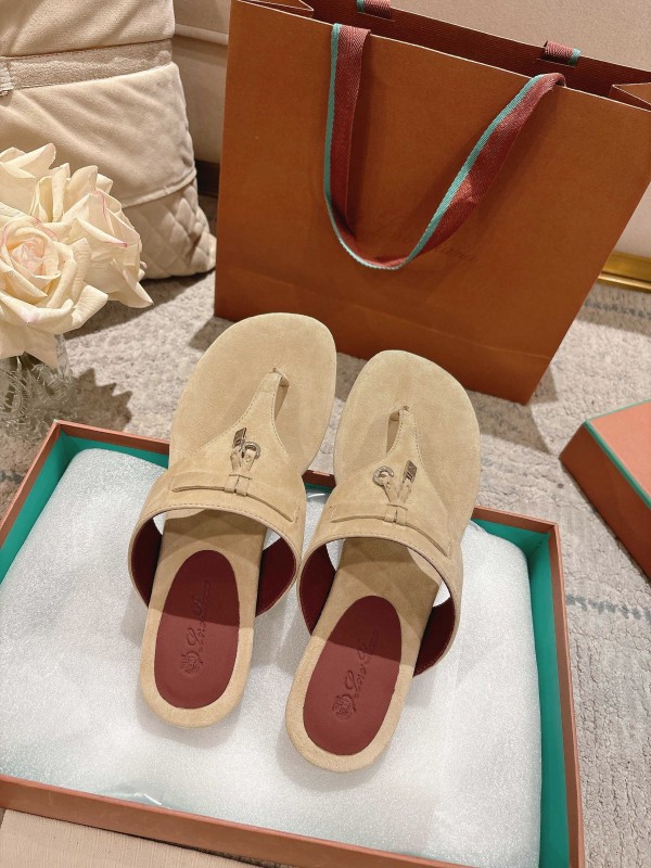 2025 Slippers Le Parmentier Beige Suede Slippers LY00250
