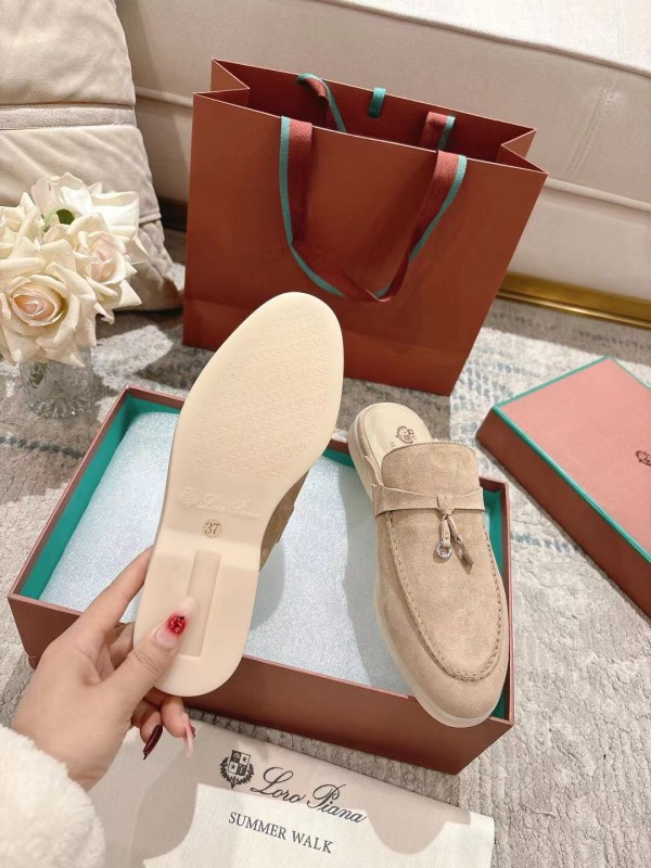 2025 Slippers LP Beige Suede Casual LY00360