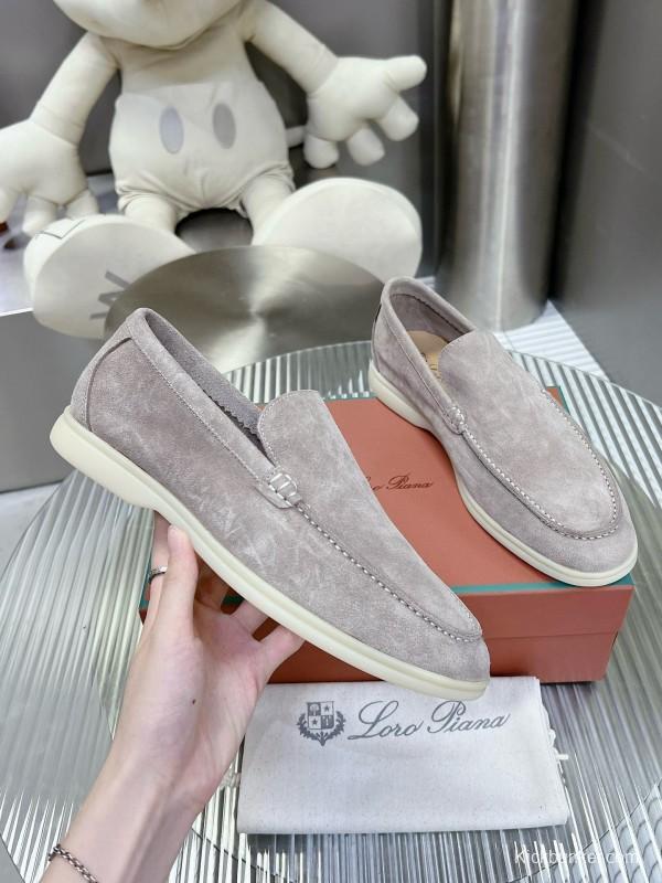 2024 Unisex Le Parmentier Beige Suede Loafers MJ00270