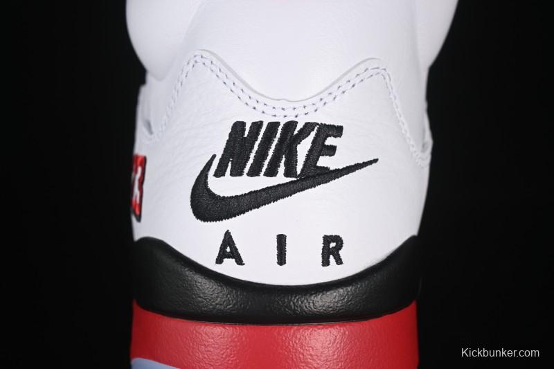 Nike Air Jordan 5 Retro Fire Red Black Tongue Basketball Shoes - HQ7978-101