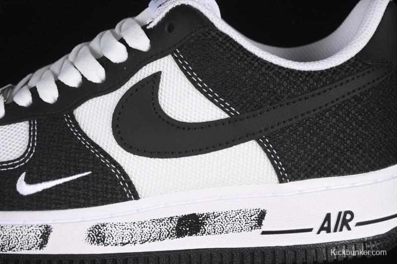 Nike Air Force 1'07 Low Custom Denim Swoosh Casual Sneakers - ZH0316-091