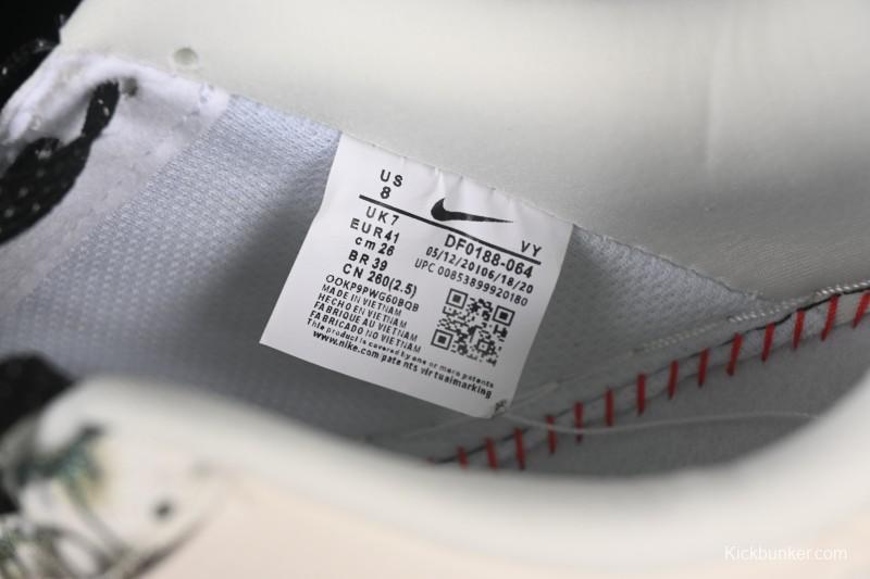 Nike Air Force 1 '07 Low Dior Collaboration Gray Floral Low-Top Casual Sneakers - DF0188-064