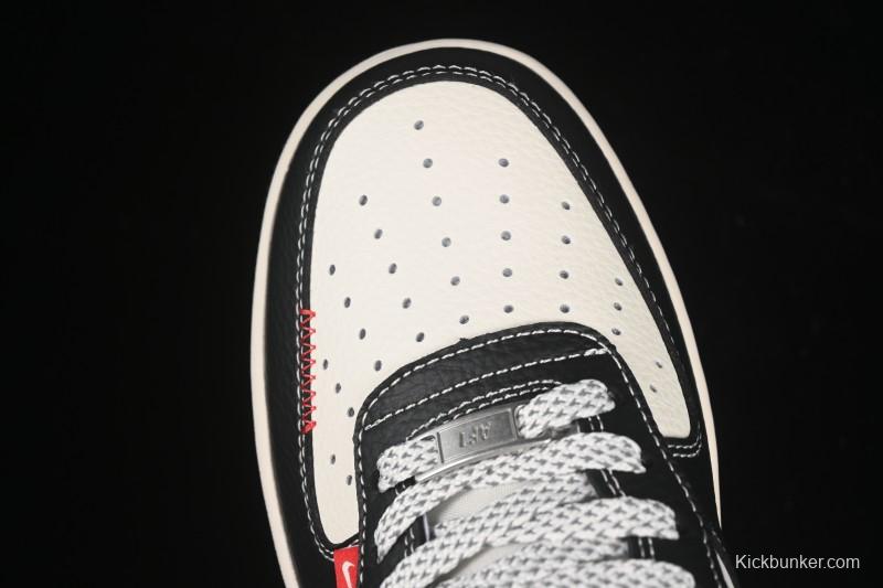 Nike Air Force 1 '07 Low LV Collaboration Black Leather Casual Sneakers - YX5066-349