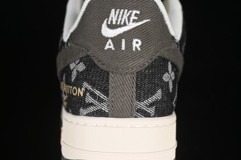 Nike Air Force 1 '07 Low LV Collaboration Black Gold Casual Sneakers - JJ2508-703