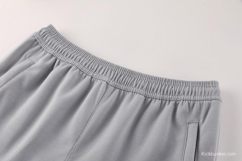 25/26 Manchester United Hooide Grey Full Zipper Jacket + Long Pants