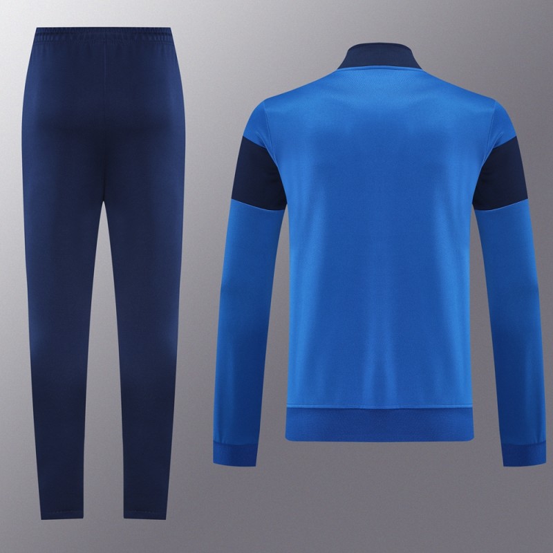 2025 Nike Blue/Black Full Hoodie Zipper Jacket +Long Pants