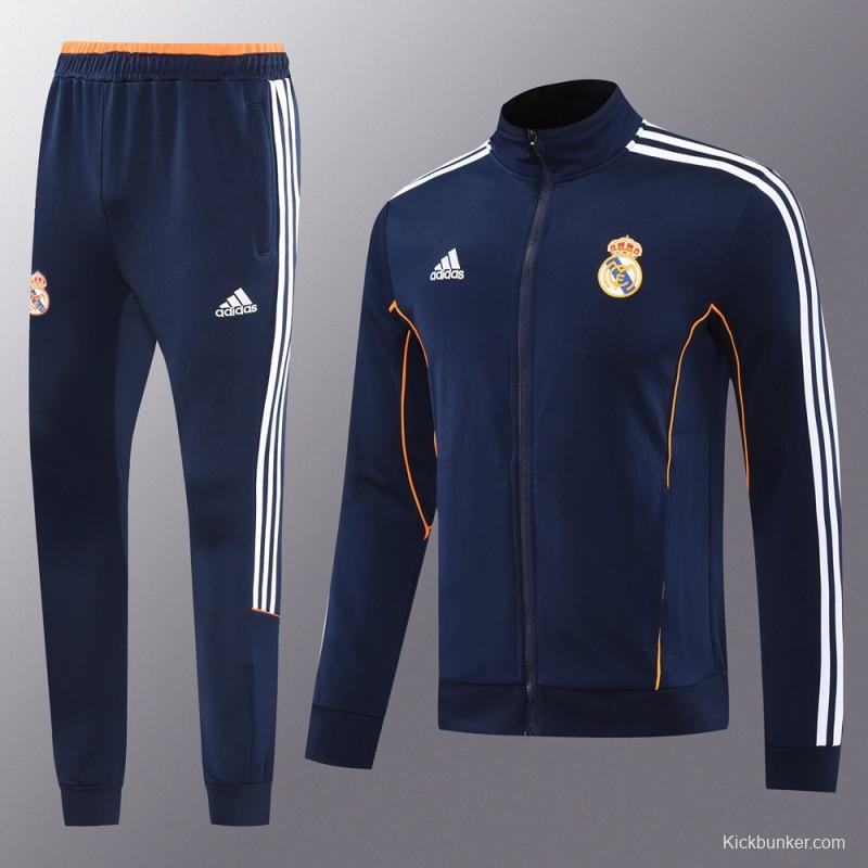 25/26 Real Madrid Navy Full Zipper Jacket +Long Pants
