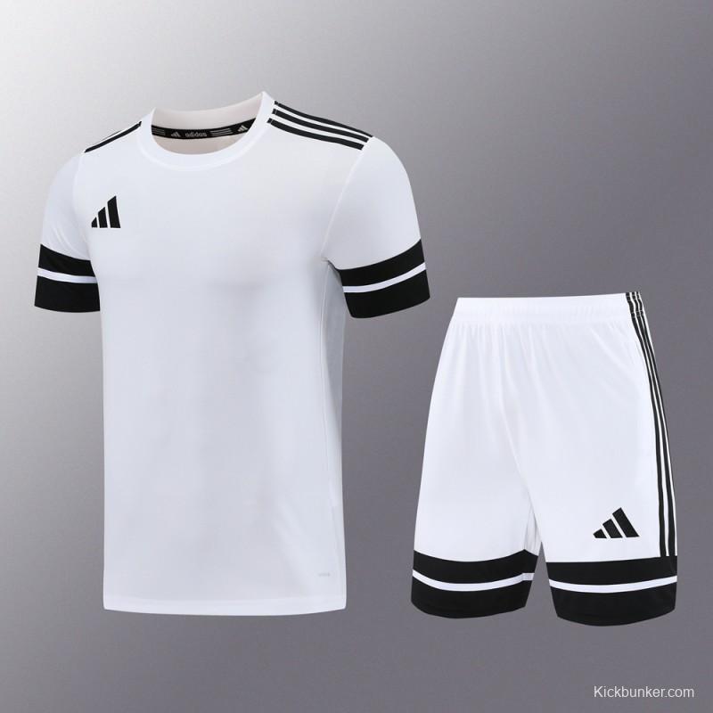2025 Adidas White Short Sleeve Jersey+Shorts