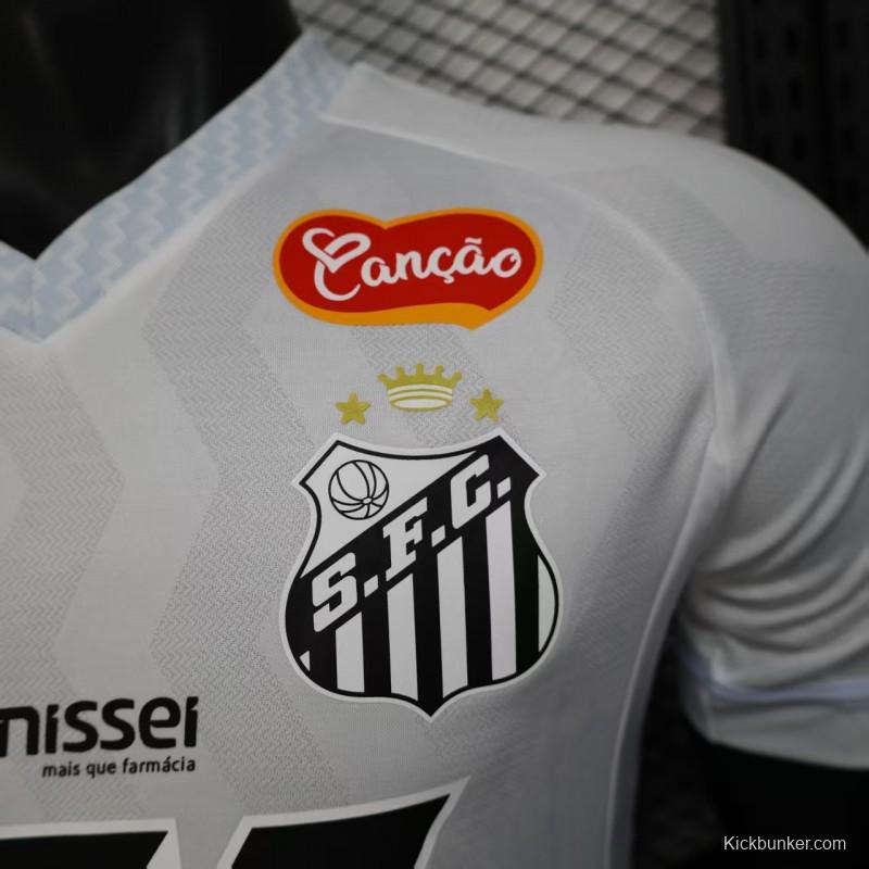 Player Version 25/26 Santos Home Jersey With Full Sponsors