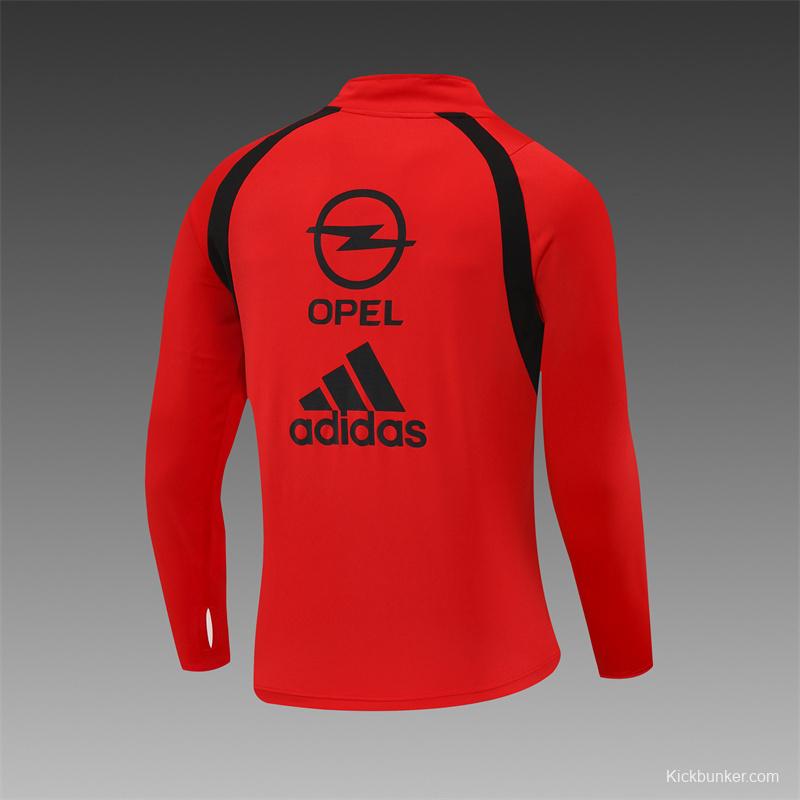 Retro 03/04 AC Milan Red Half Zipper Jacket