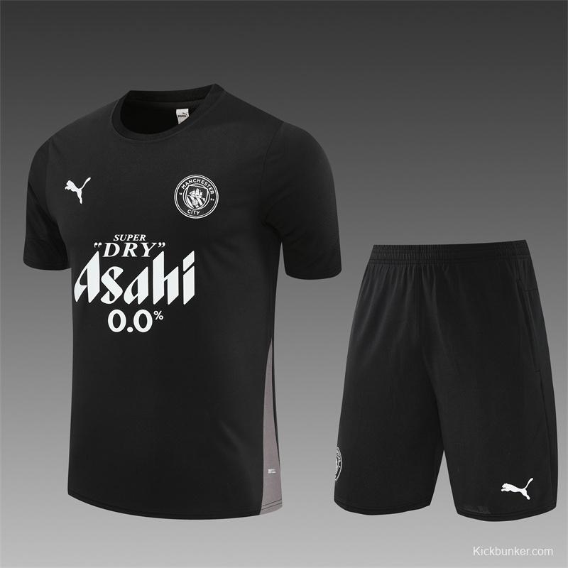 25/26 Manchester City Black with XS Short Sleeve+Soccer Shorts