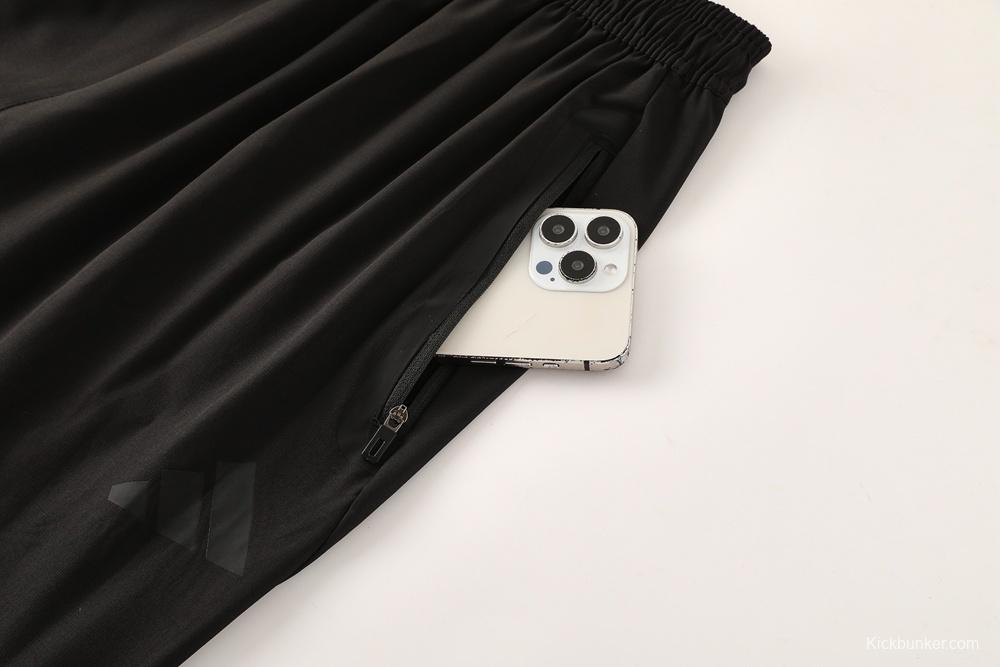 25/26 Adidas Black Hoodie Full Zipper Jacket + Long Pants