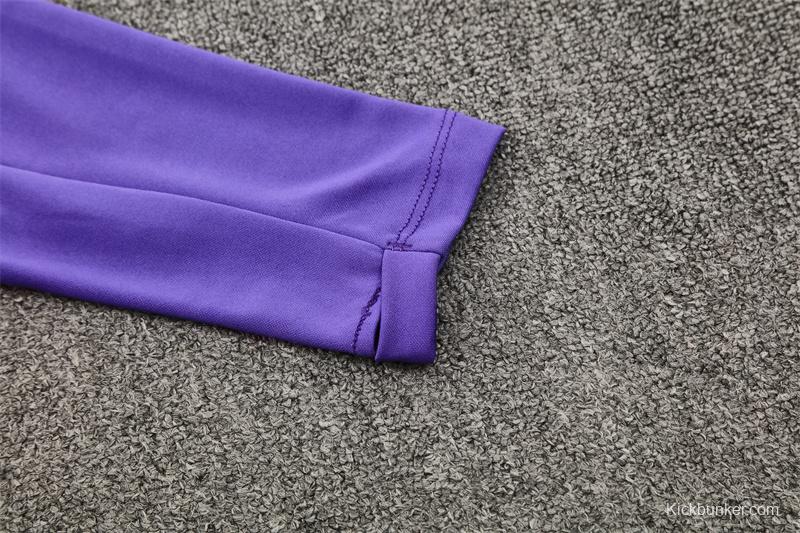 25/26 Barcelona Purple Joint Edition Half Zipper Jacket+Long Pants