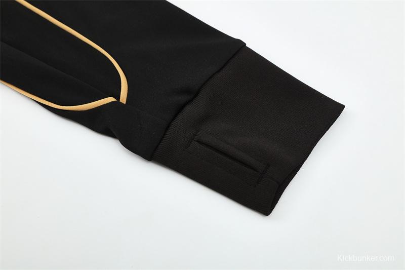 Retro 11/12 Real Madrid Black Half Zipper Jacket