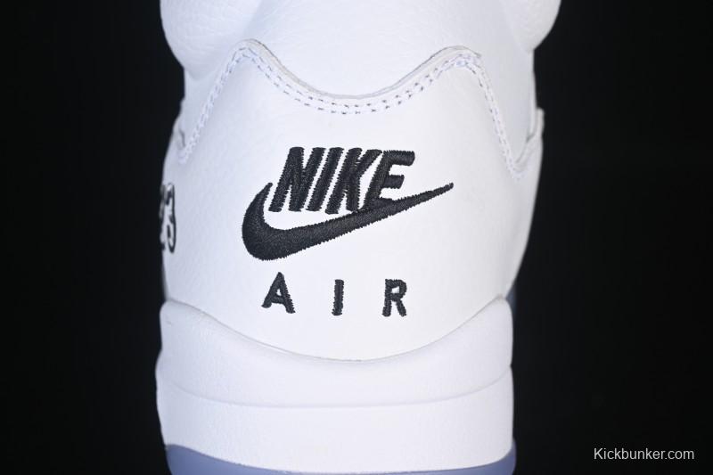 Nike Air Jordan 5 Retro White Metallic Basketball Shoes - HQ7978-103